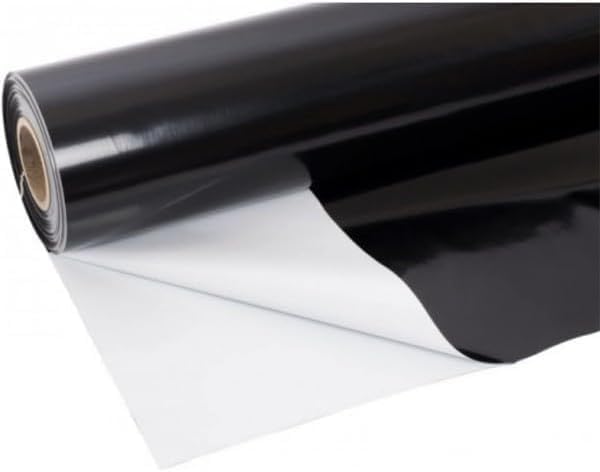 Farm Plastic Supply - 12 Mil String Reinforced Black/White Pond Liner - 12 Mil Fish Pond Liner, Pond Liners for Outdoor Ponds, Koi Ponds, Garden Fountain, Containment Liner (6' x 5')