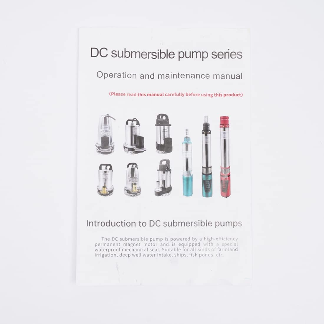 Deep Well Submersible Pump, DC 12V 250W Stainless Steel Water Pump, 6.6GPM Flow, 98ft Lift, for Farm Ranch Irrigation 3500 RPM