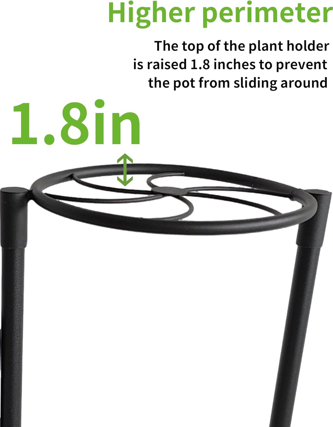 Outdoor Plant Stands for Patio Corner Tall Plant Stand Indoor Metal Flower Pot Stands for Multiple Plants 6 Tier Heavy Duty Shelf Black Kite