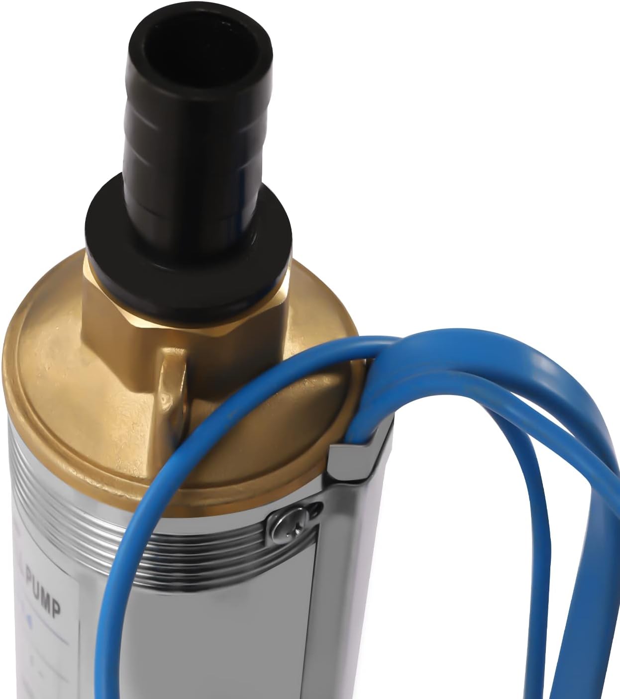 Deep Well Submersible Pump AC 110V 750W Electric Submersible Water Pump, 16 GPM Flow, 380ft Lift, Farm Ranch Irrigation Submersible Bore Hole Deep Well Pump 3420 RPM