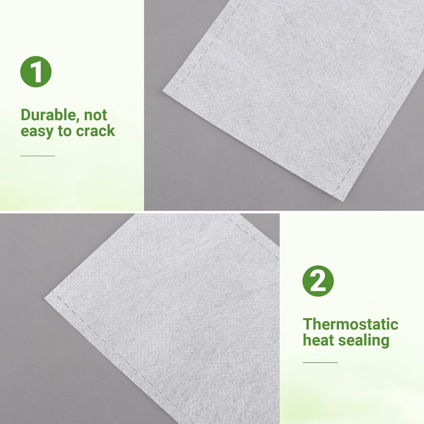 GREANER 400 PCS Plant Nursery Bags, 3.5"x4.7" Biodegradable White Pots for Plants, Fabric Seedling Grow Bags for Indoors and Outdoors Use