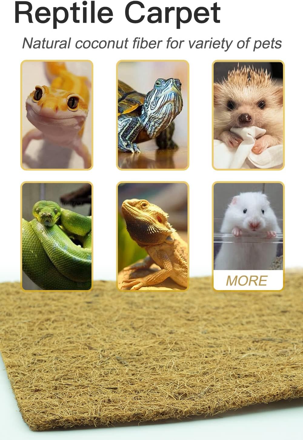 Coco Coir Liner, Yarrdfir 16x80 inch Natural Coconut Liners for planters Flower Basket, Natural Coconut Fiber mat, Garden Decoration, Animal pet pad, Reptile Carpet