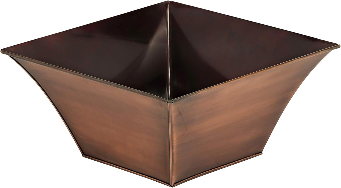 H Potter Tall Planter with Tray Large Outdoor Planters Decorative Copper Flower Pots Indoor Garden Urn Plants Herbs Porch Patio Hallway Entryway Home