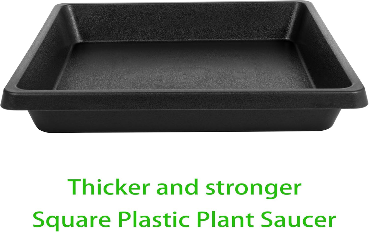 Square Plant Saucer 10 Inch 4 Pack 6 8 12 14 16 18 20 inch, Plant Drip Trays and Flower Pot Saucers, Plant Trays for Indoors No Holes, Plant Drainage Tray Saucers for Potted Plants