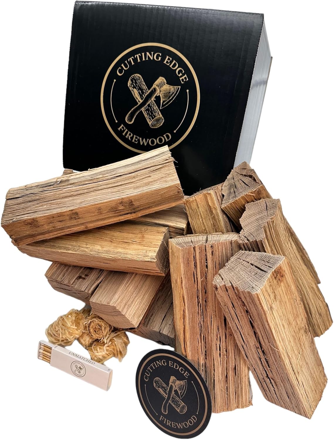 Cutting Edge Firewood Pizza Oven Wood - 8-Inch Splits - Ultra Kiln-Dried Premium Oak Cooking Logs - 10 lb Box for Alfa One, Gozney Dome, Solo Stove and More