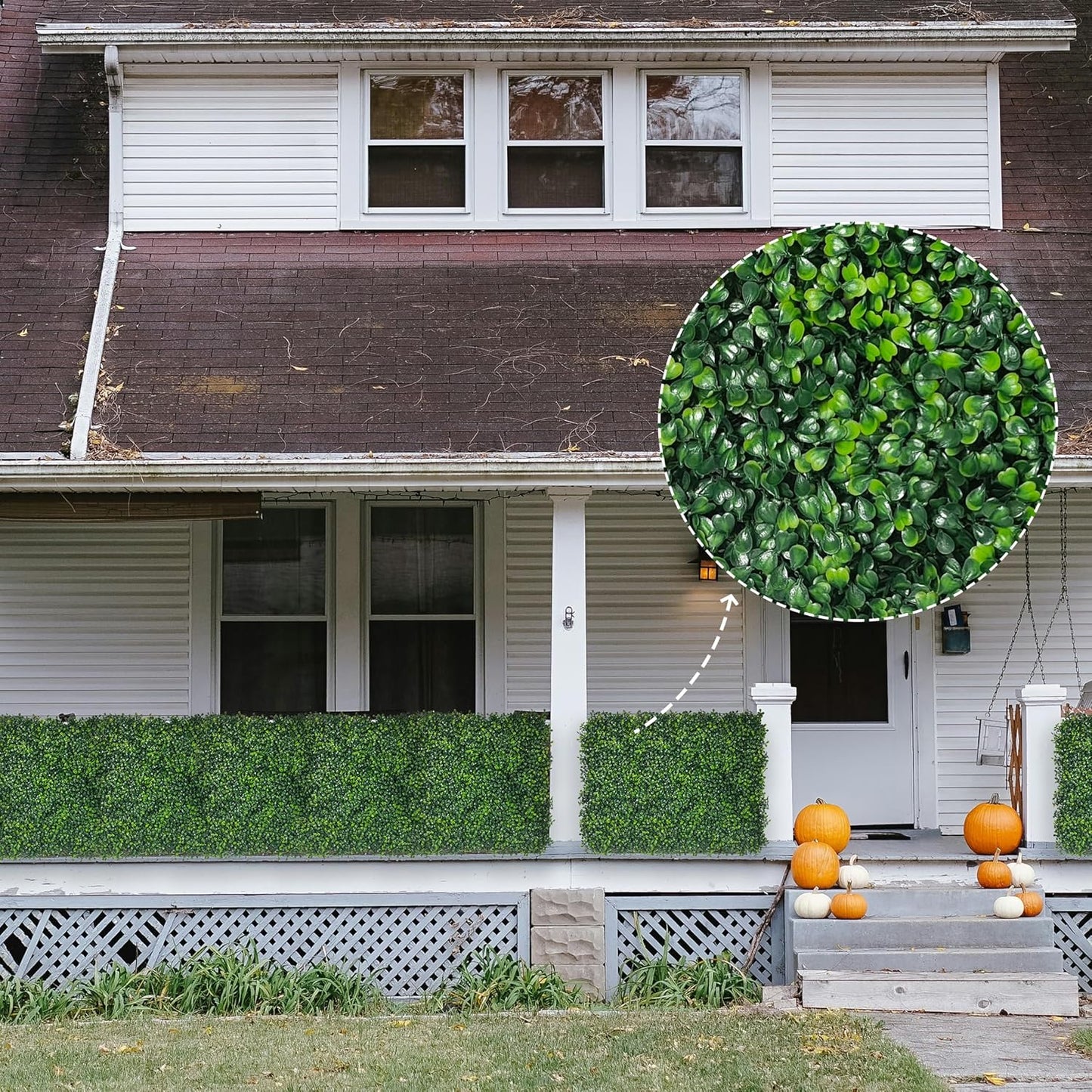 Artificial Ivy Privacy Fence Screen:40"x 120" (34 SQFT) 4-Layer Leaf UV-Anti Faux Greenery Boxwood Backdrop Ivy Vine Leaf Fence Panels for Outdoor, Indoor, Garden,Backyard and Decor