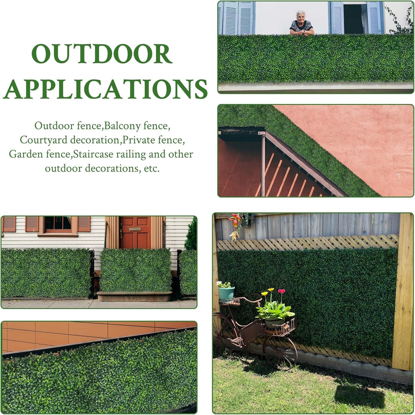 Artificial Ivy Privacy Fence Screen:48"x 128" (43 SQFT) 4-Layer Leaf UV-Anti Faux Greenery Boxwood Backdrop Ivy Vine Leaf Fence Panels for Outdoor, Indoor, Garden,Backyard and Decor