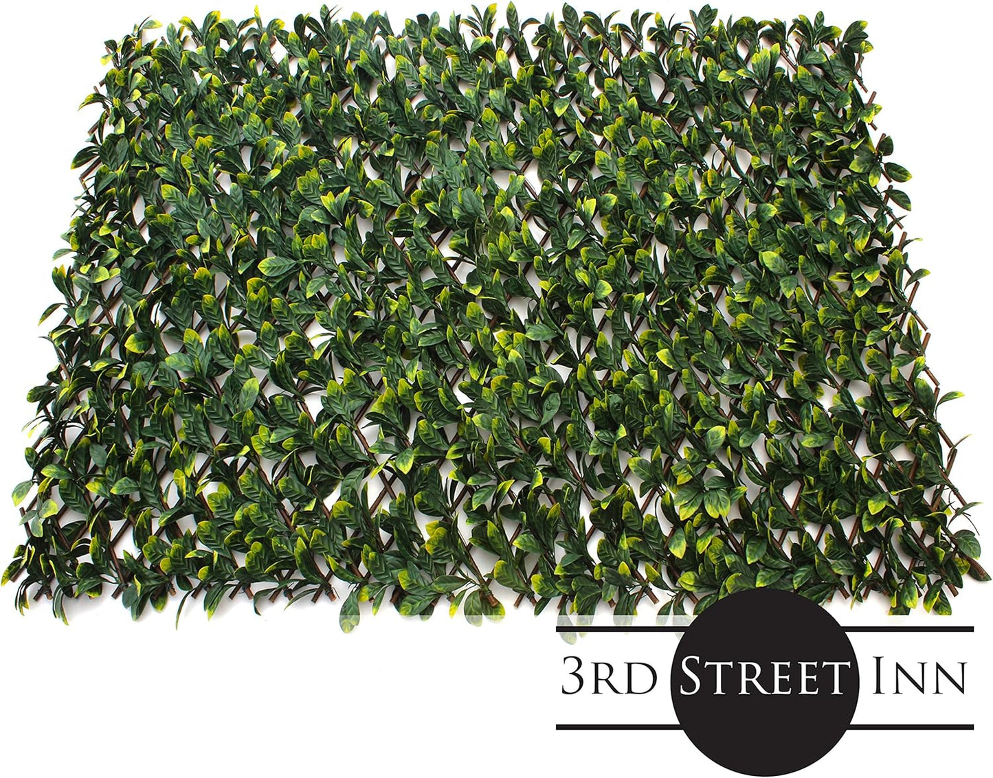 Laurel Leaf Trellis - Expandable Faux Privacy Fence - Lattice Panels for Outside - Bamboo Wood Trellis - Ivy Privacy Fence - Bamboo Trellis/Wall Trellis for Artificial Green Wall (1, Laurel)